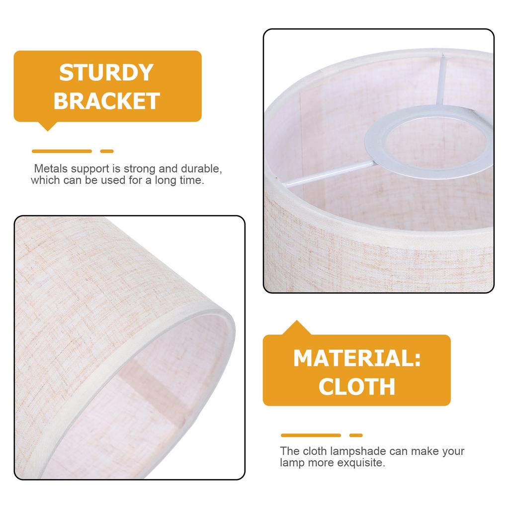 1Pcs Linen Lampshade Cloth Ceiling Pendant Lamp Shade for Living Room Bedroom Eye-Friendly Light Diffusion Insect Protection