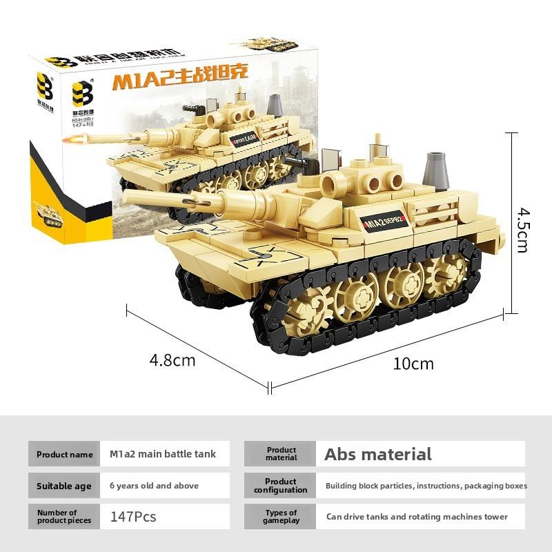 Tank Military Building Blocks With Abs Plastic For Creative Play And Learning