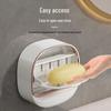 Luxury Wall-Mounted No-Punch Soap Dish Holder with Drainage
