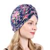 New Flower Print Knot Turban Hat Bandana Cancer Chemo Beanies Headwrap Caps Bonnet Elastic Hair Headband Inner hijabs turbante