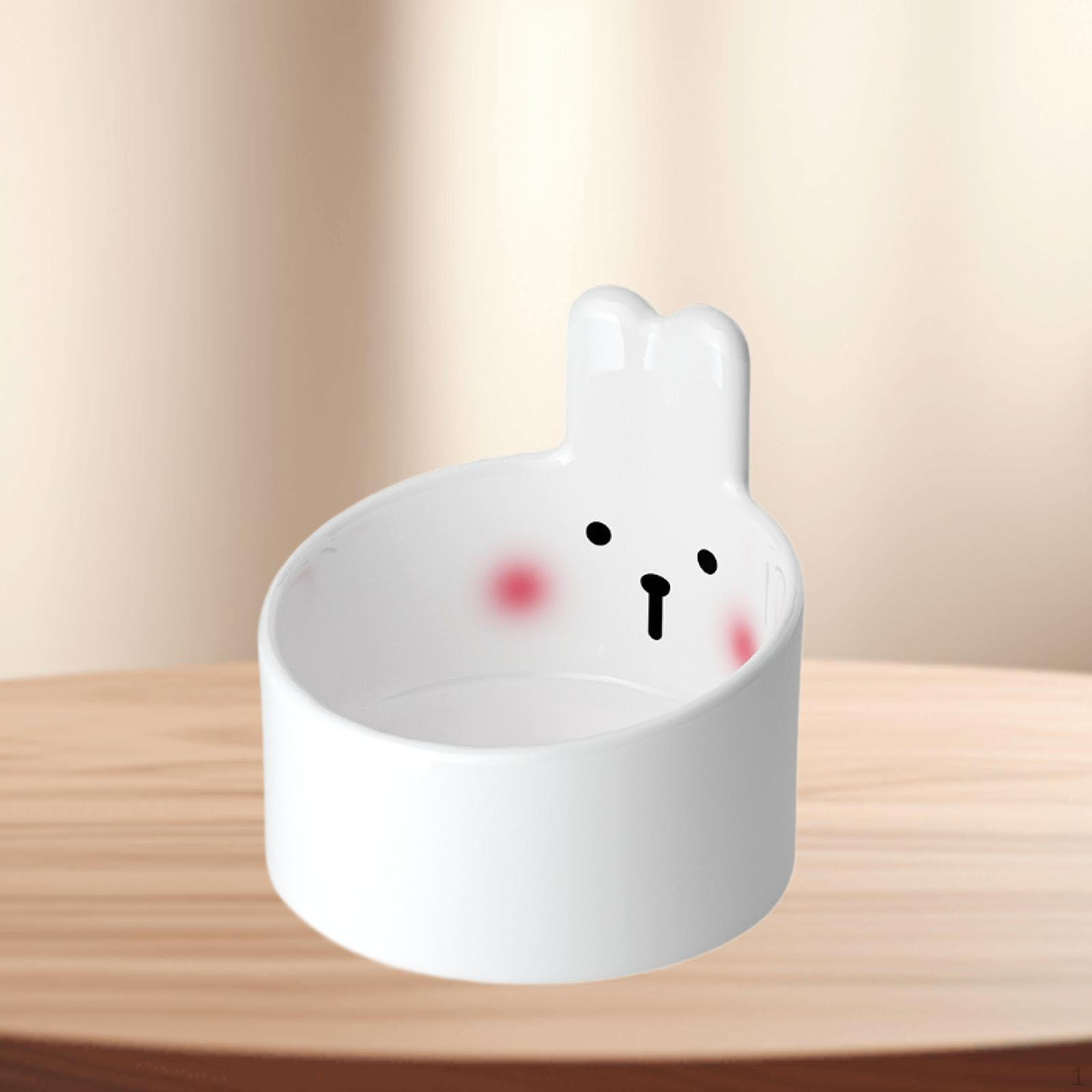 

Элегантная фарфоровая кормушка для кошек для сухого и влажного корма - миска для домашних животных белый