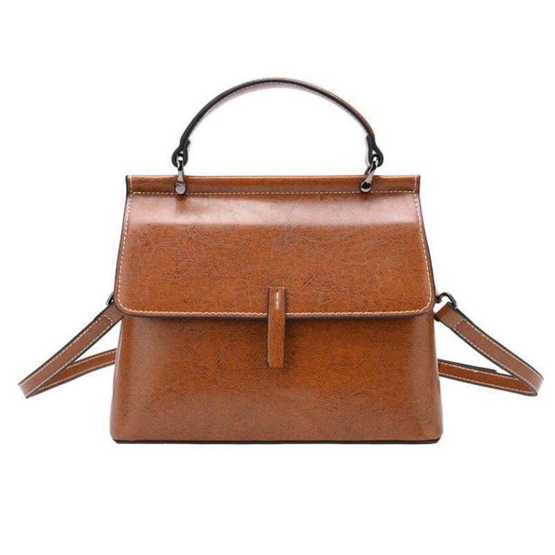 Genuine Leather Retro Women Shoulder Bags Fashi Designer Cross body Female Cover Chic Tote Handbag