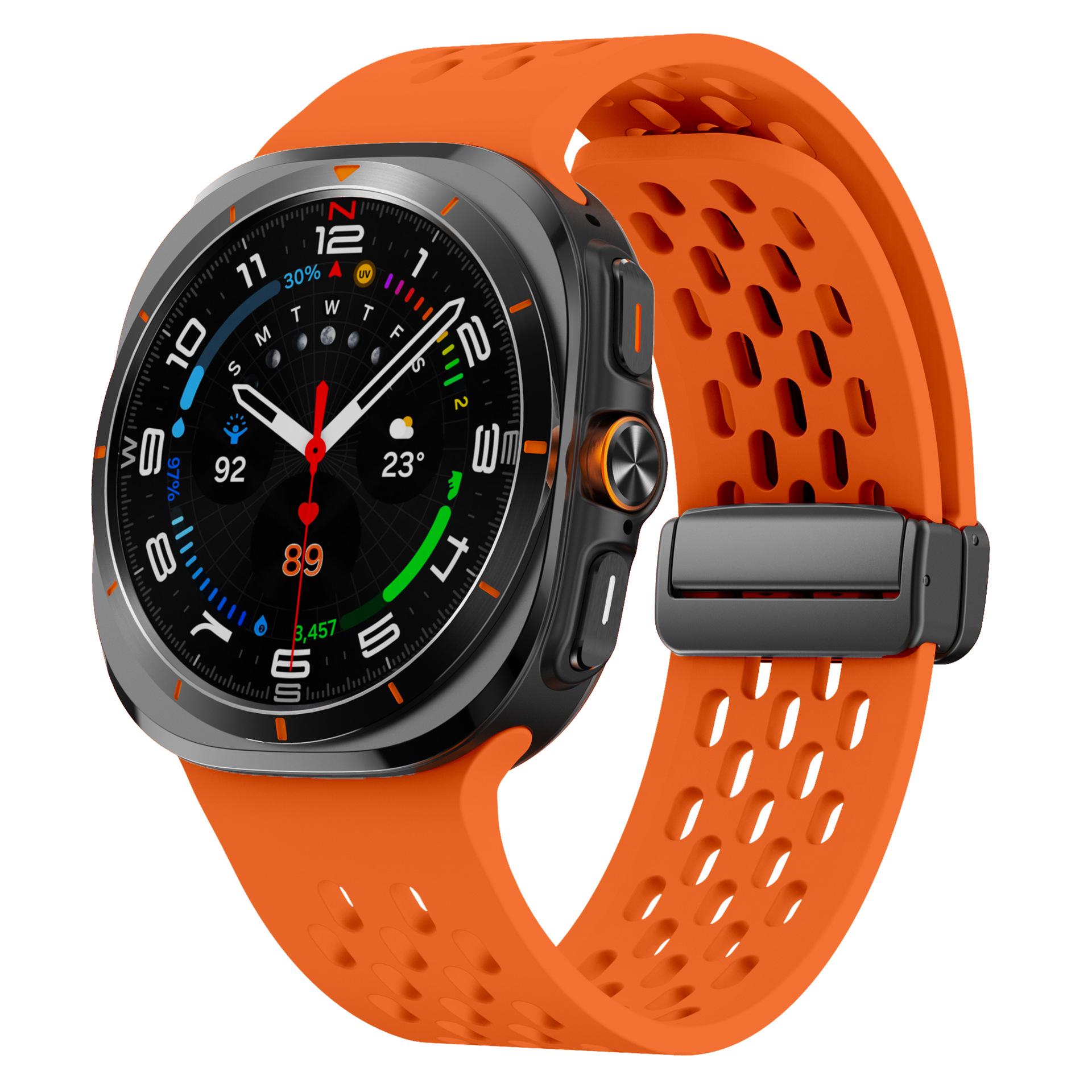 

Samsung Ultra Magnetic Buckle Silicone Watch Strap with Foldable Clasp 47mm