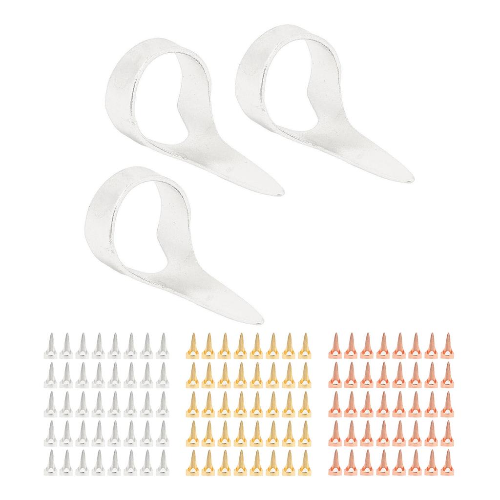 40 Stück Haarabteilungs-Auswahlwerkzeug Legierung Poliert Mühelose Anwendung Flechten Abteilen Ringfinger-Werkzeug