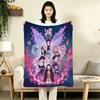 1PC Demon Slayer Patterned Flannel Blanket Suitable For All Seasons For Home Decor Warmth And Comfort Gifts Holiday Present