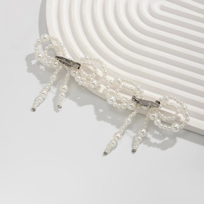 Imitation Pearl Bow Pin Pants Ankle Chain For Women Jeans Jewelry Trouser Leg Decorative Clothing Accessories