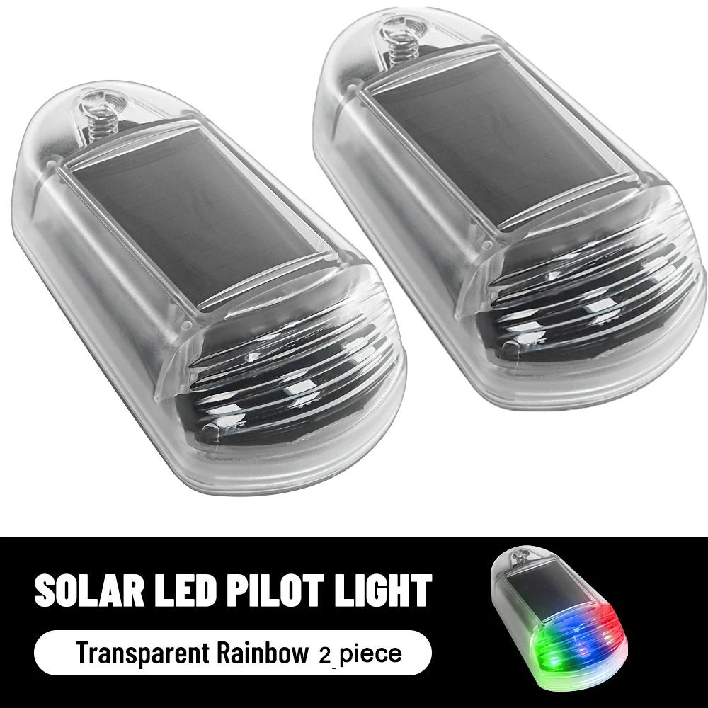 Solarbetriebenes Auto-Warnlicht Automatischer Sensor 7 Farben LED Stroboskoplicht Wasserdicht Kabellos Selbstklebend 4-Modus Signallampe