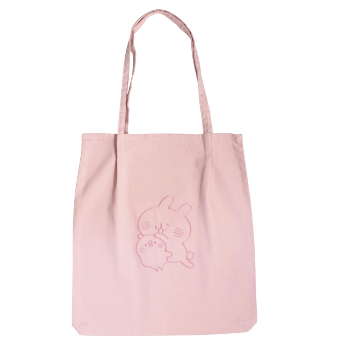 

[Dream Rush] Kanahei s Small Animals Pisuke & Usagi Embroidered Line Art Tote Bag/Handbag Eco Bag (Pink)