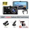 4-inch Touch Screen Dash Cam for Cars 1080P Car DVR Video Recorder Rear View Camera for Vehicle 24H Parking Monitor Black Box