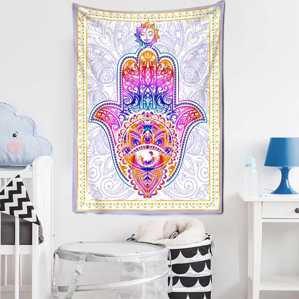 Teufelsauge Mandala Wandteppich Hängen Bunte Bohemian Hippie TAPIZ Hexerei Astrologie Tarot Karte Zimmer Home Decor