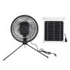 Camping Trips Outdoor Folding Fan Adjustable Table Fan Adjustable Fan Cool Airflow Efficient Solar Power Fishing Excursions