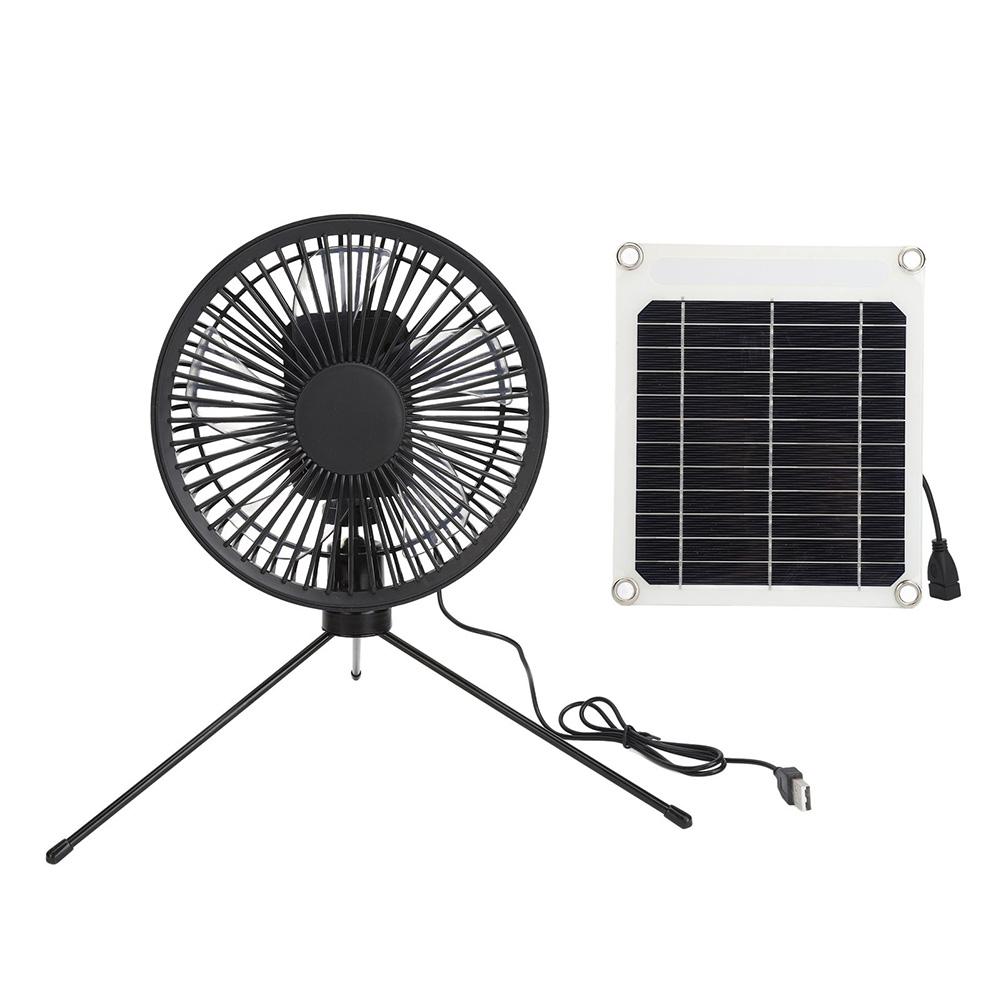 Camping Trips Outdoor Folding Fan Adjustable Table Fan Adjustable Fan Cool Airflow Efficient Solar Power Fishing Excursions