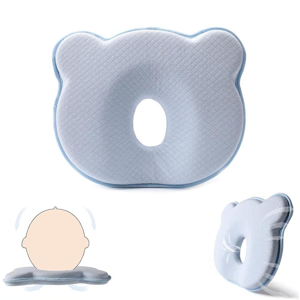 Cute Baby Shaping Pillow Breathable Baby Head Cushion Baby Bear Shaped Headrest Sleep Improvement