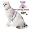 Cat Leash Velcro Reinforced Anti-escape Reflective Cat Leash Pet Chest and Back Strap Set Breathable