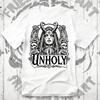 Funny Unholy Nun TShirt Gothic Satan Baphomet Halloween Shirt Gothic Women Clothing Graphic T Shirts High Quality Cotton Tops