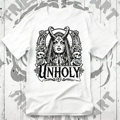 Zabawna Nieświęta Zakonnica Koszulka Gotycki Szatan Baphomet Koszulka na Halloween Gotycka Odzież Damska Koszulki z Nadrukiem Bawełniane Topy Wysokiej Jakości