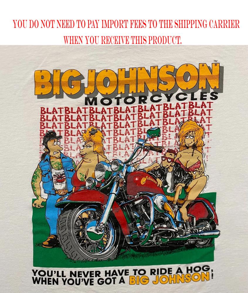 

Vintage 90s Big Johnson Motorcycles Single Stitch Funny SG084 Unisex T-Shirt L