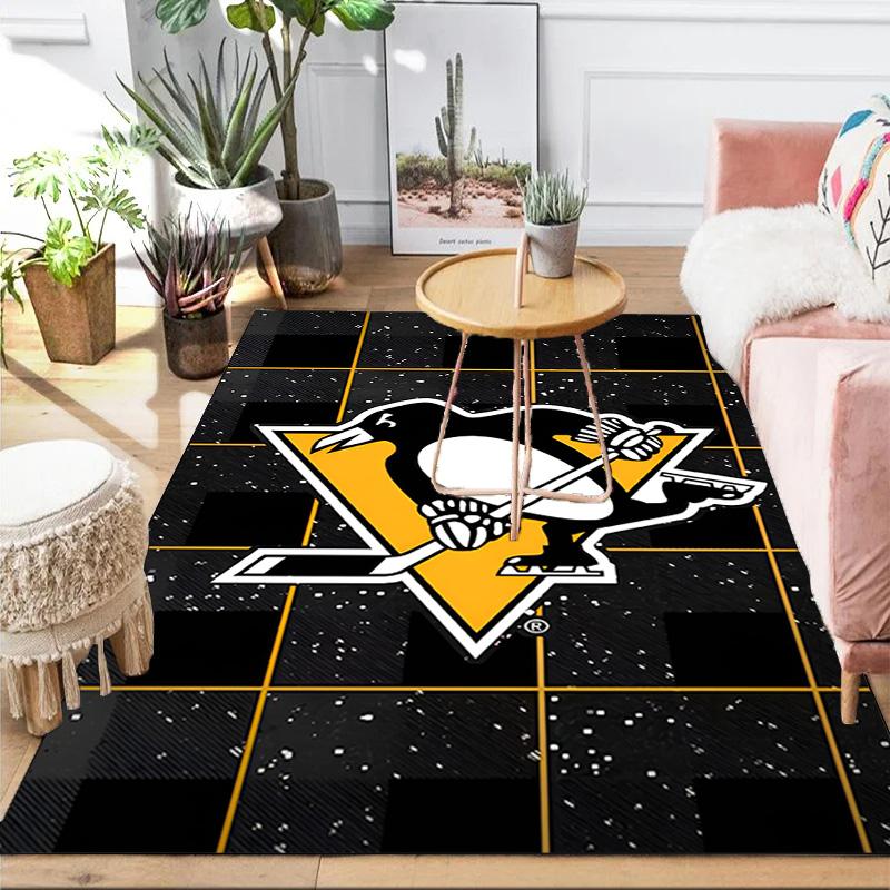 Penguins Heart Logo Art Area Rug Suitable for Indoor And Outdoor,Carpets for Kitchens, Homes, Offices, Living Rooms,Home Decor,Christmas Gift