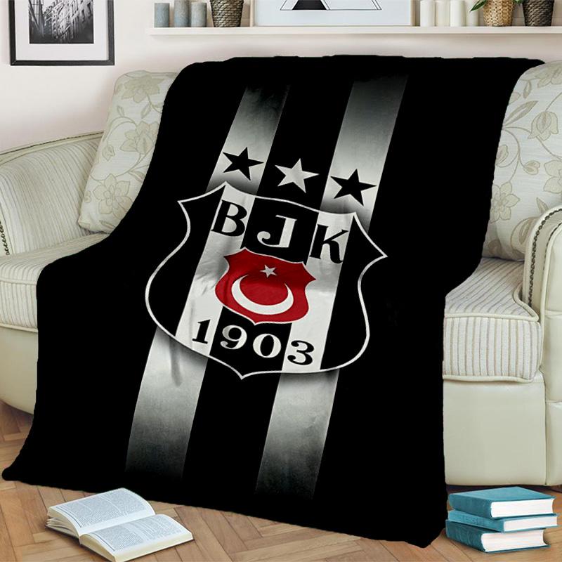Coperta Besiktas Crest Legacy 1903 Adatta per Divani, Letti, Uffici e Campeggio - Regalo Perfetto per Halloween Natale