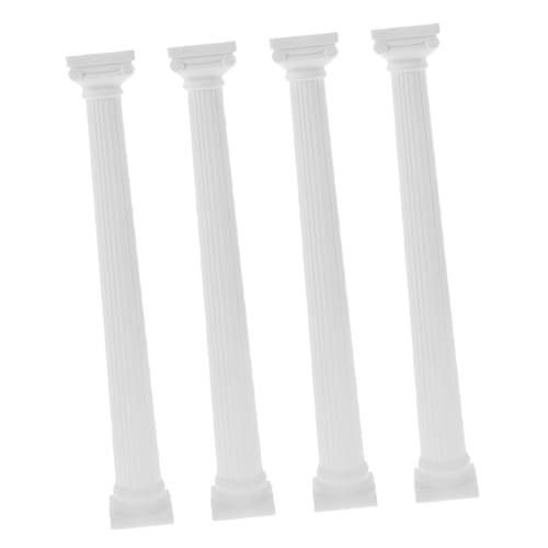 CAXUSD 4-Piece Roman Column Model, White Roman Column, Column Planter, Pillar Sculpture, Garden Roman Column Statue, Aquarium Roman Column, Roman Colu