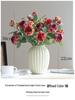 Composizione di Fiori Finti Rosa con Bordi Bruciati Retrò per Decorazione del Soggiorno o del Tavolo da Pranzo