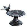 Cast Iron Petal Bird Feeder Basin Nostalgic Bird Food Dispenser Art Statue  Outdoor