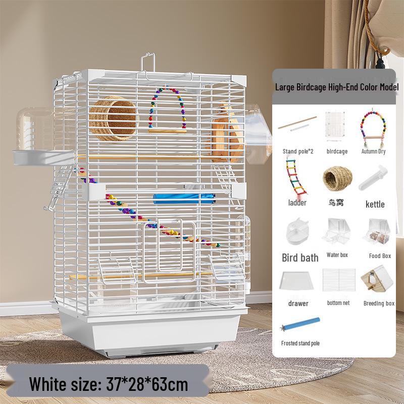 Luxury Birdcage with Breeding Box for Parrots and Budgies - Large Aviary for Cockatiels, Mynas, and More