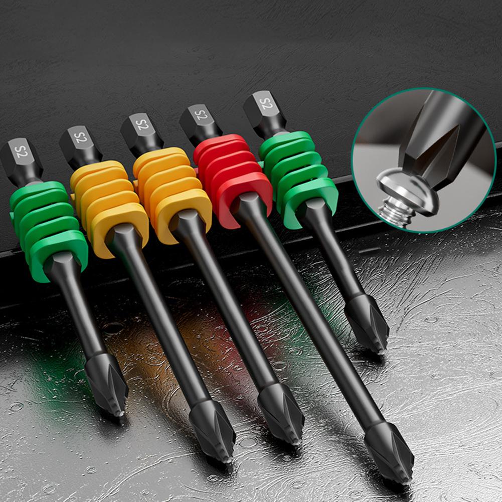 Cross Batch Head Anti-Slip Electric Screwdriver Bit Kit Spring Screwdriver Bit Set Cross Magnetic Screw Driver 65 90 110mm