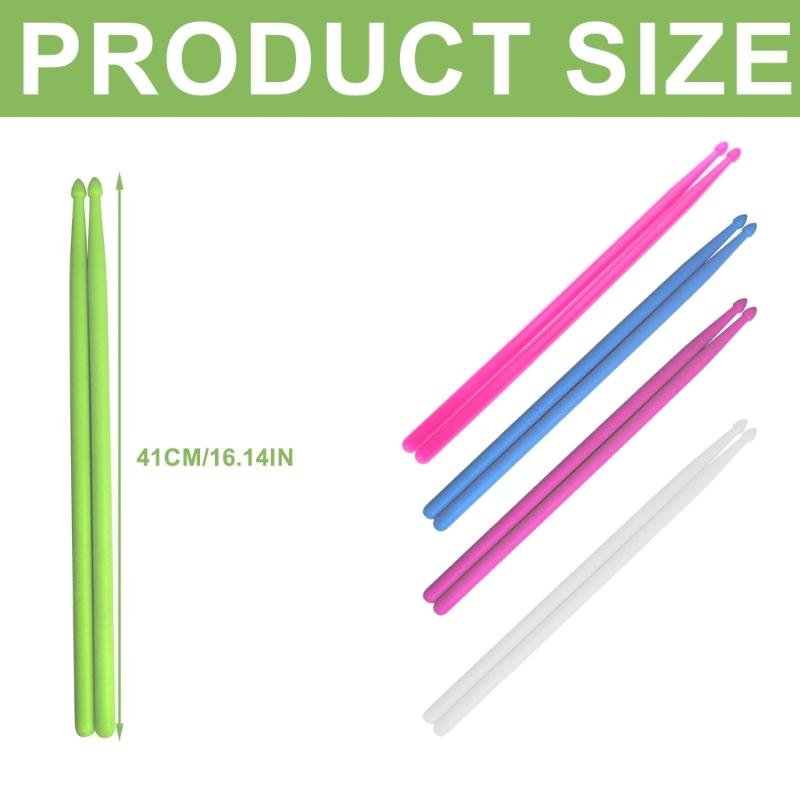 Luminous Light Up Drum Sticks 5A Nylon Drumsticks Stick Stage Performances Fluorescent Drumsticks for Kids Adults