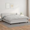 Vidaxl Letto Continentale Con Materasso, Bianco, Ecopelle 180X200 Cm