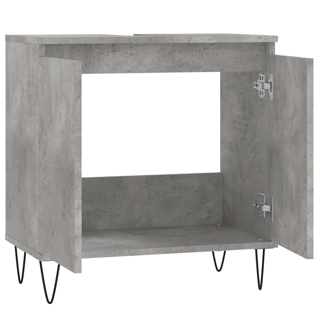 Bathroom Cabinet Concrete Grey 58 x 33 x 60 cm Engineered Wood