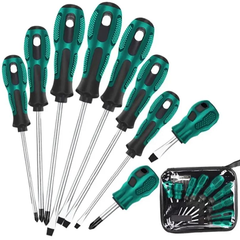 6Pcs Screwdriver Set With Magnetic Household Multifunctional Cross Straight Screwdriver Manual Screwdriver Set Maintenance Tool