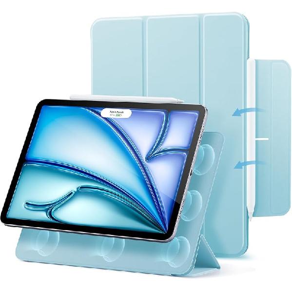 ESR for iPad Air 11 Inch Case M3/M2 (2025/2024), iPad Air 5th/4th Gen (2022/2020), Powerful Magnetic Attachment, Slim Trifold Stand Case, Auto
