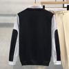 Men's Fake Two-Piece Sweater with Shirt Collar: 2025 Spring/Autumn Patchwork Knitwear Trendy Jacket