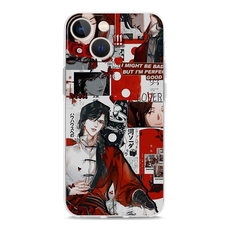 Heaven Official's Blessing Luxury Transparent Phone Case For iPhone 15 16 14 13 12 mini 11 Pro Max XS X XR 7 8 Plus Clear Cover