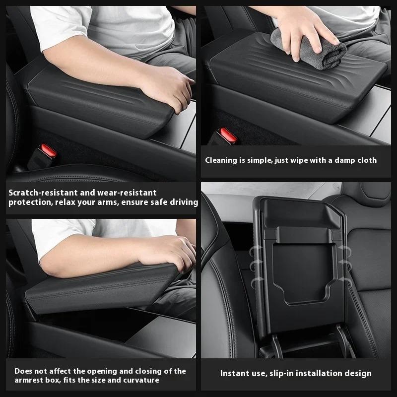 for Tesla Model 3+ Y Juniper Highland 2025 Center Console Armrest Cover TPE Rear Seat Anti-kick Pad Air Outlet Protector Cover