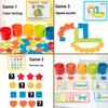 Toys Baby Montessori Color Shape Education Sensory Sorting Cup Thinking Matching Games Toddlers Parish Early Learning Wooden Toy