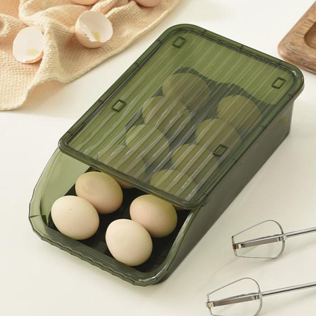 Egg Holder Innovative Auto Rolling Egg   Stacked Egg Tray Fridge Egg Storage Box for Home Kitchen