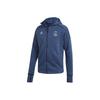 Jachetă cu glugă Real Madrid Sport casual colorblock pentru bărbați îmbrăcăminte exterioară bleumarin DX8699