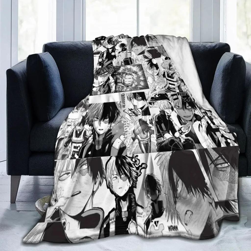 Katsuki Bakugo Blanket Flannel Decoration My Hero Academia Boku No Hero Academia Portable Throw Blanket for Home Couch Bedspread