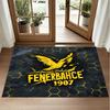 Fenerbahçe FC Design Crystal Velvet Rug Soft Decorative Mat for Bedroom Entrance