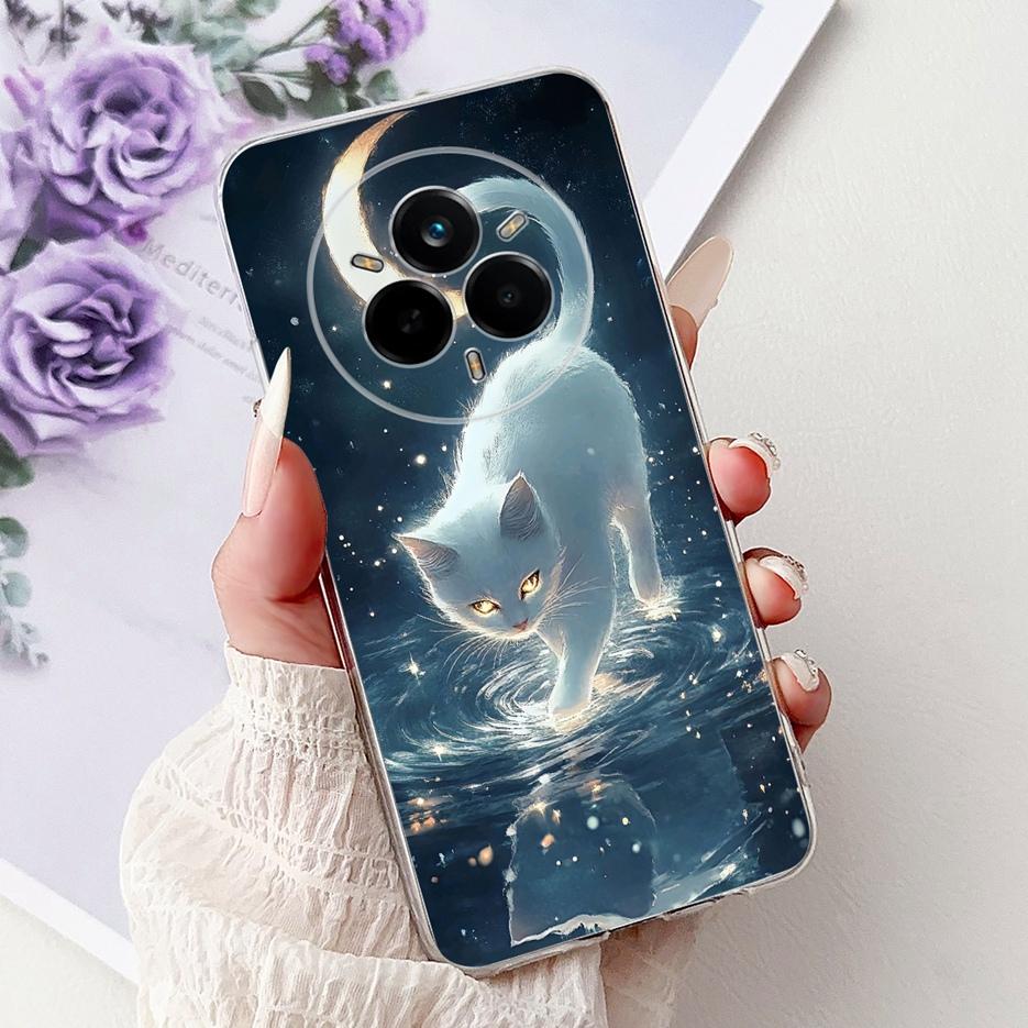 For Realme 14 Pro Plus Case RMX5051 Beautiful Flowers Painted Cover Soft Silicone Case For Realme 14 Pro Realme14 Pro+ 5G Fundas
