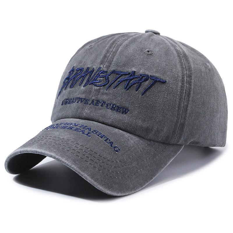 Embroidery Letters Fashion Casual Cap Men's and Women's Hats Spot New Faded Washed Old Baseball Caps