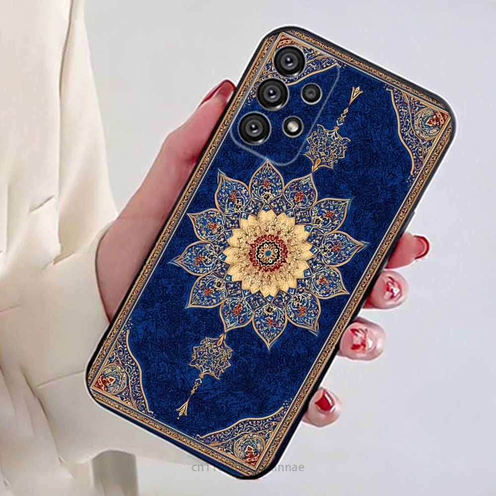 Persian Carpet Floral Pattern Phone Case for Samsung Galaxy A73,23,53,33,14,24,13,72,22,52,32,54,A34 Soft Cover