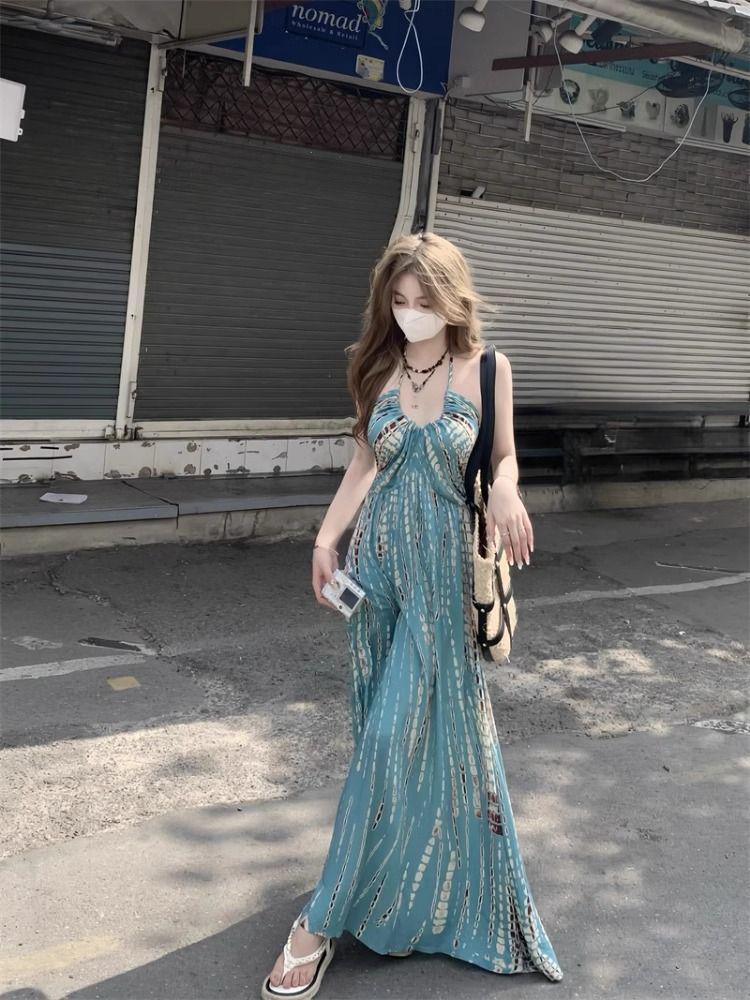Women's College-Style White Dress – 2026 Summer French-Inspired Waist-Cinching Long Skirt