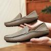 Fashion Genuine Leather Mens Loafers Non Slip Walking Flats Breathable Outdoor Casual Shoes Moccasins Male Work Office Driving Sneakers