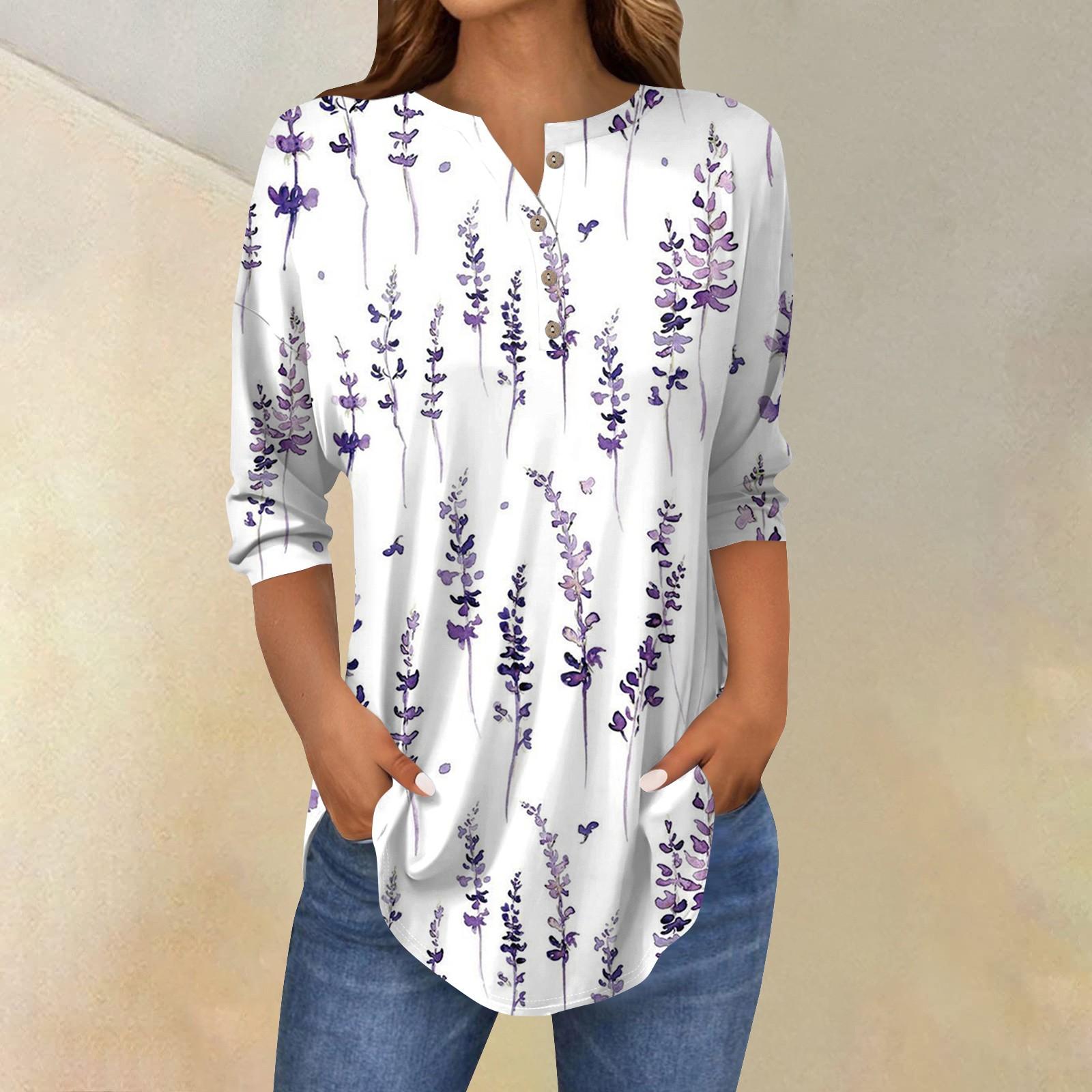 

Женские повседневные рубашки с рукавом 3/4, модные туники с принтом Святого Патрика и карманами L белый