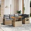 VidaXL Garden Lounge Set with Cushions 6 Pcs, Patio Sofas, Patio Furniture Set, Outdoor Furniture, Beige 3271745