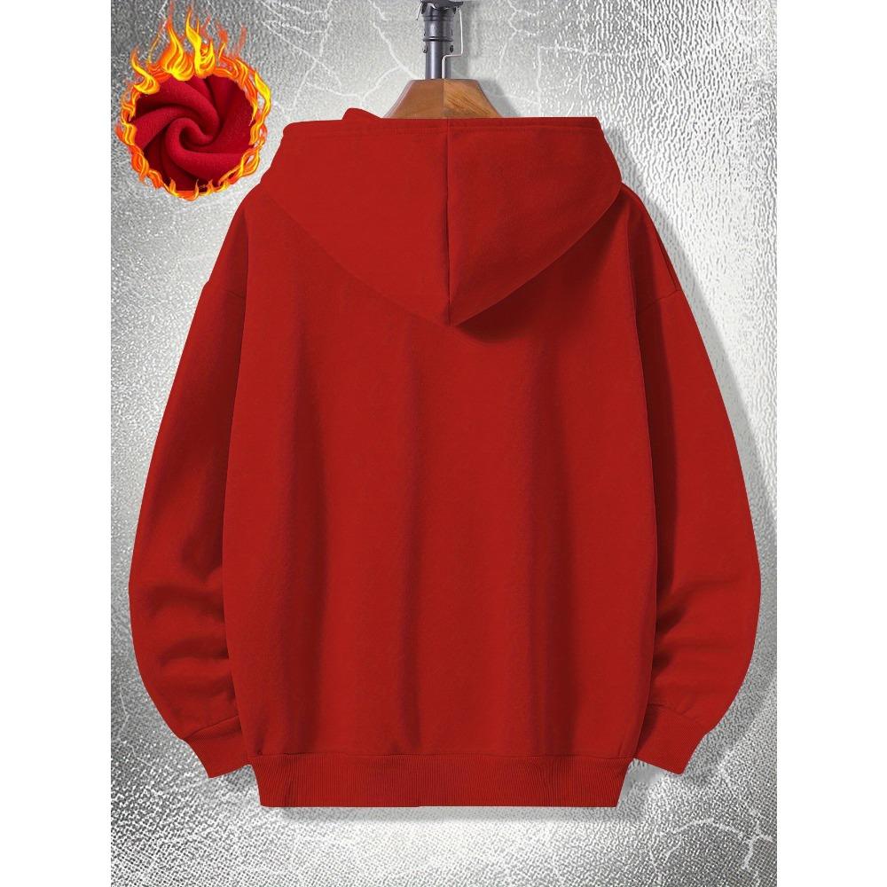 1 Set Winter Freizeit Kapuzenpullover und Jogginghose, Normale Passform mit Taschen, Bequemes und Warmes Herren Streetwear Set