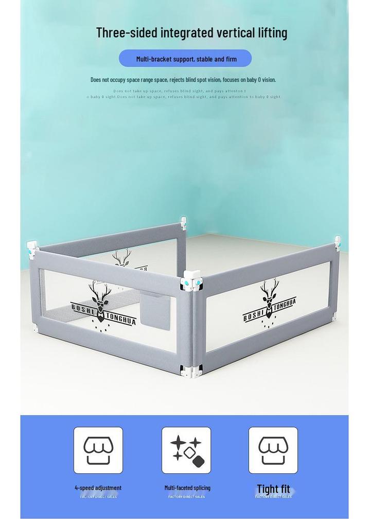 Children's Adjustable Height Bed Safety Guardrail